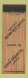 Matchbook Cover - George Washington Tavern Lebanon PA
