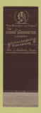 Matchbook Cover - George Washington Tavern Lebanon PA