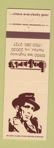Matchbook Cover - Bogart's Restaurant Fairfax VA