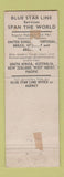 Matchbook Cover - Blue Star Line Cruise Ship Shipping? WEAR