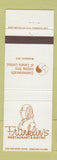 Matchbook Cover - Franklin's Restaurant Bistro Holiday Inns Brampton ON Benjamin