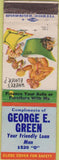 Matchbook Cover - George Green Loans NO TOWN