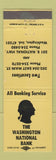 Matchbook Cover - Washington National Bank Washington IN George