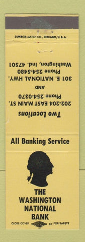 Matchbook Cover - Washington National Bank Washington IN George