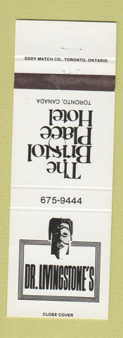 Matchbook Cover - Dr Livingstone's Bristol Place Hotel Toronto ON