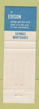 Matchbook Cover - Thomas Edison Savings and Loan Bayside NY
