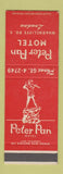Matchbook Cover - Peter Pan Motel Hotel London ON SAMPLE