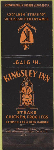 Matchbook Cover - Kingsley Inn Louisville KY