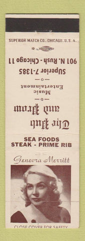 Matchbook Cover - Genevra Merritt Pub and Prow Chicago IL girlie