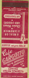 Matchbook Cover - Cafe Gargotta Louisville KY