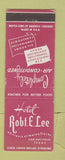 Matchbook Cover - Hotel Robert E Lee San Antonio TX WEAR