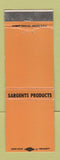 Matchbook Cover - Sargents Products Waverly OH Cement Mortar Brick