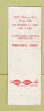 Matchbook Cover - Premanente Cement Concrete Los Angeles CA WEAR