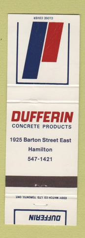 Matchbook Cover - Dufferin Concrete Products Hamilton ON