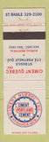 Matchbook Cover - Ciment Quebec QC Portneuf QC WEAR