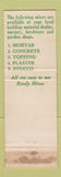 Matchbook Cover - EZ Crete Concrete Mortar Mix Solvang CA