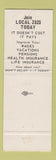 Matchbook Cover - CWA Local Union Falls Church VA WEAR
