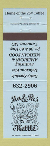 Matchbook Cover - Ma & PA's Kettle Mexican Food Cameron MO