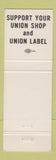 Matchbook Cover - Lake County AFL CIO Central Labor Union East Chicago IN