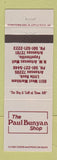 Matchbook Cover - Paul Bunyan Shop Fayetteville Little Rock AR