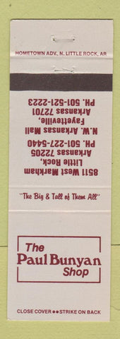 Matchbook Cover - Paul Bunyan Shop Fayetteville Little Rock AR