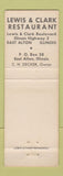 Matchbook Cover - Lewis & Clark Restaurant East Alton IL