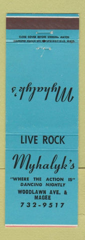 Matchbook Cover - Myhalyk's Club Elmira NY Music Venue