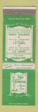 Matchbook Cover - Tom Sawyer Motor Inn Albany Elmira NY Gainesville FL