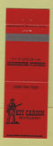 Matchbook Cover - Kit Carson Restaurant Chehalis WA