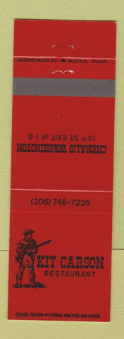 Matchbook Cover - Kit Carson Restaurant Chehalis WA