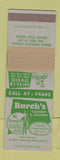 Matchbook Cover - Burch's Dry Cleaners Laundry Mobile AL
