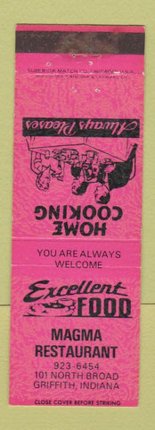 Matchbook Cover - Magma Restaurant Griffith IN