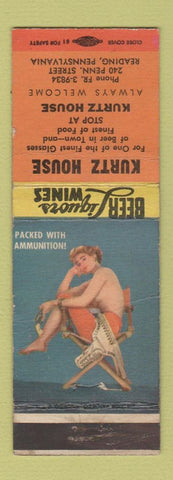 Matchbook Cover - Kurtz House Reading PA pinup