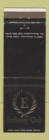 Matchbook Cover - Embassy Club Little Rock AR