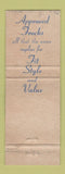 Matchbook Cover - Approved Frocks Women's Dresses New York City WEAR