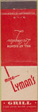 Matchbook Cover - Mike Lyman's Grill Los Angeles CA
