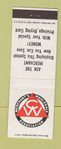 Matchbook Cover - Merchant's Wholesale Association DD Bean