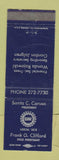 Matchbook Cover - UAW Auto Workers Union Frank Clifford Santa Caruso