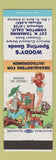 Matchbook Cover Woody's Sporting Goods Compton CA hillbilly Mercury Boat Motors