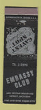 Matchbook Cover - Embassy Club Detroit MI