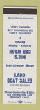 Matchbook Cover - Ladd Boat Sales Mil's Car Wash Fremont CA