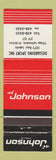 Matchbook Cover - Johnson Boat Motors Desjardins Sport St Jerome QC WEAR