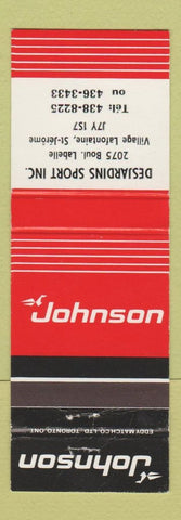 Matchbook Cover - Johnson Boat Motors Desjardins Sport St Jerome QC WEAR