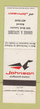Matchbook Cover - Johnson Boat Motors Garage Levesque Beloeil QC