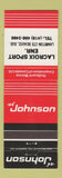 Matchbook Cover - Johnson Boat Motors Lacroix Sport Lambton Cte Beauce QC