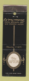 Matchbook Cover - The Afton Florham Park NJ WEAR