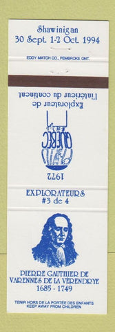 Matchbook Cover - Explorateur de L'interieur Shawinigan QC Pierre Gauthier