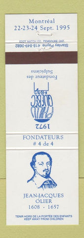 Matchbook Cover - Phillu Quebec Montreal QC 1972 Jean Jacques Oliver