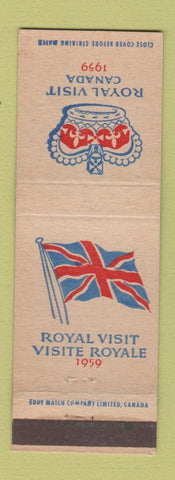 Matchbook Cover - Royal Visit Canada 1959