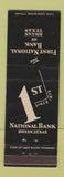 Matchbook Cover - 1st National Bank Bryan TX